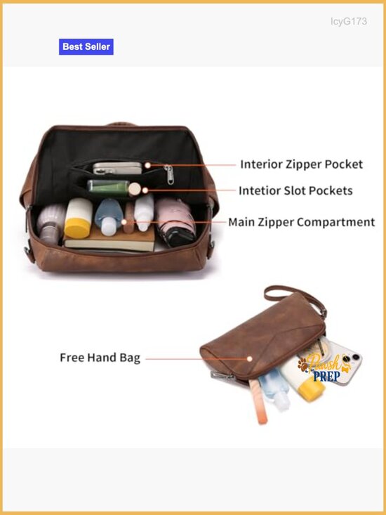 Fashion Leather Convertible Backpack Purse with Wristlet
